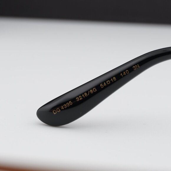 Dolce & Gabbana DG4335 32188G Cat Eye Sunglasses - Black/Gold/Grey - Picture 5 of 9